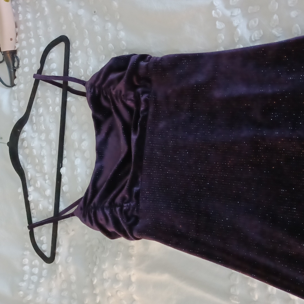 Purple glittering party dress